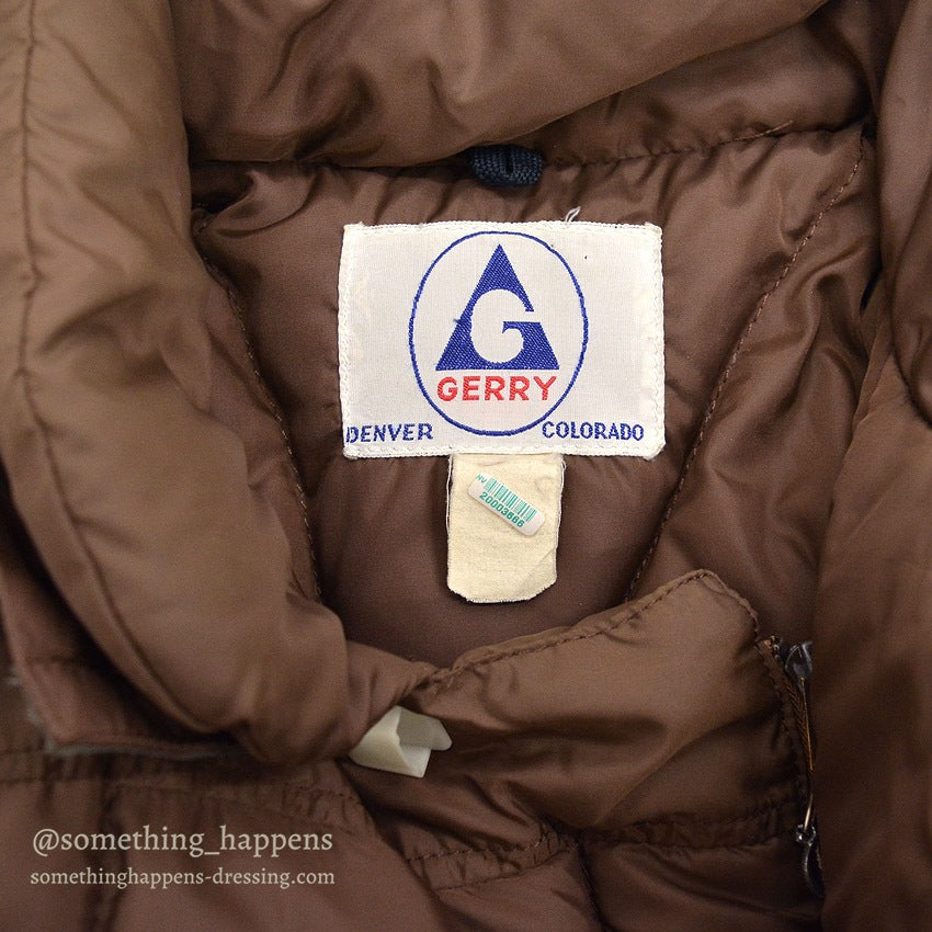 1970's GERRY DOWN SLOPE COAT / BROWN...X-LARGE