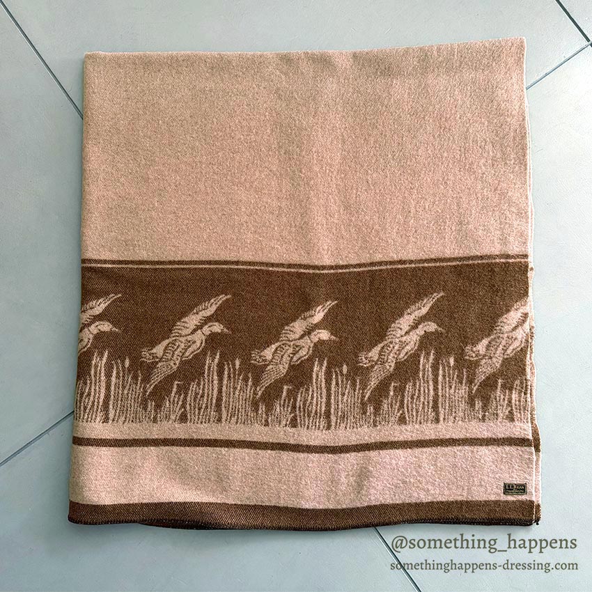 1930's L.L.BEAN MALLARD WOOL BLANKET / MINT CONDITION ... 191cm/186m