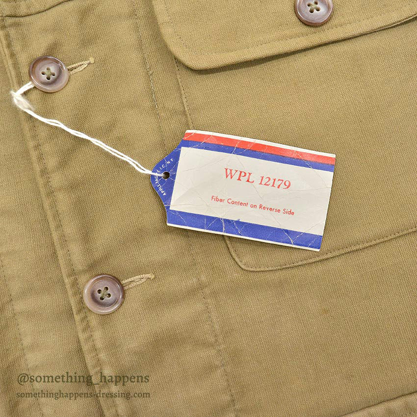 1960's L.L.BEAN JUNGLE CLOTH WARDEN JACKET / ALMOST DEADSTOCK ... 42