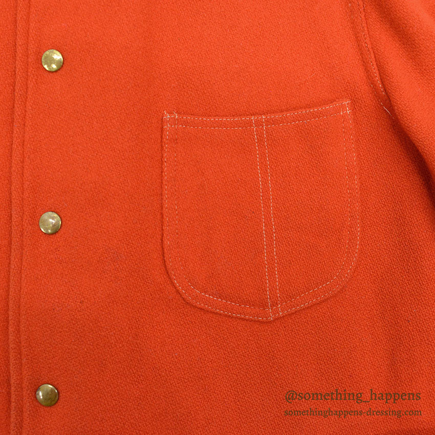 1970's GALLAGHERS ORANGE WOOL COVERALL...XL