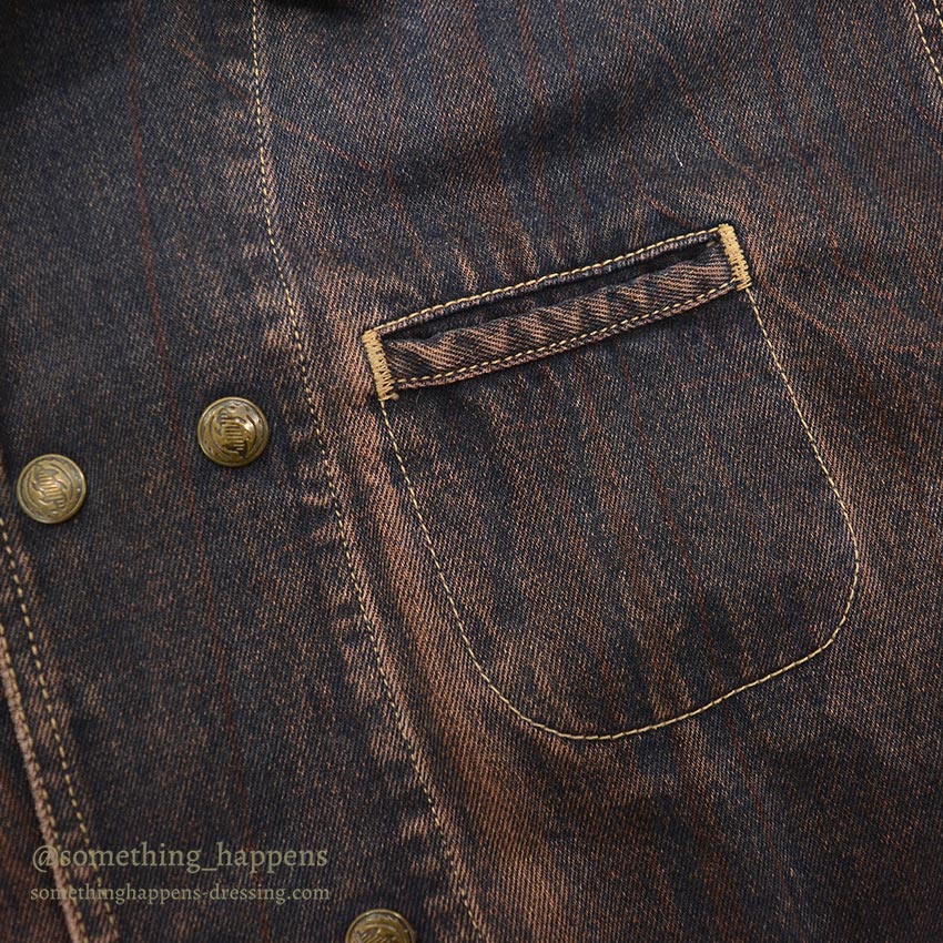 1990's DRIVER DOUBLE-BREASTED DENIM COVERALL...M