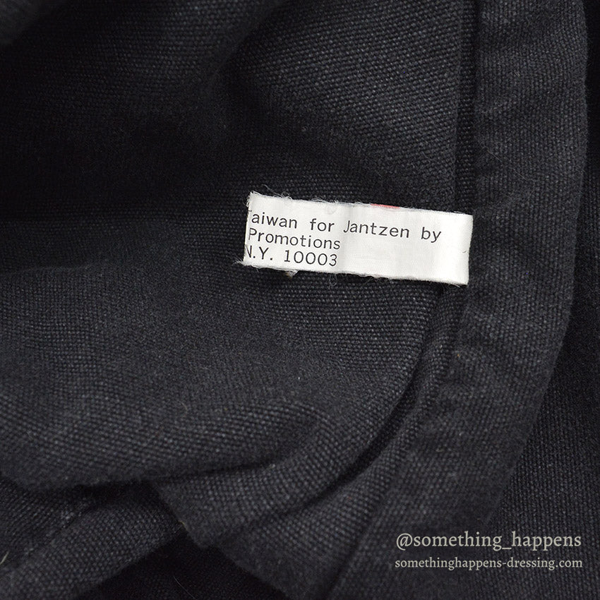 1980's~ JANTZEN BLACK COTTON TOTE BAG ...