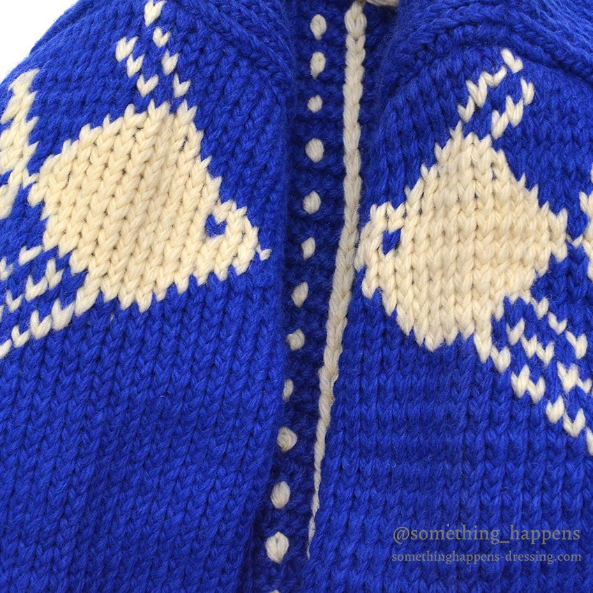 1960's FISH PATTERN COWICHAN SWEATER...