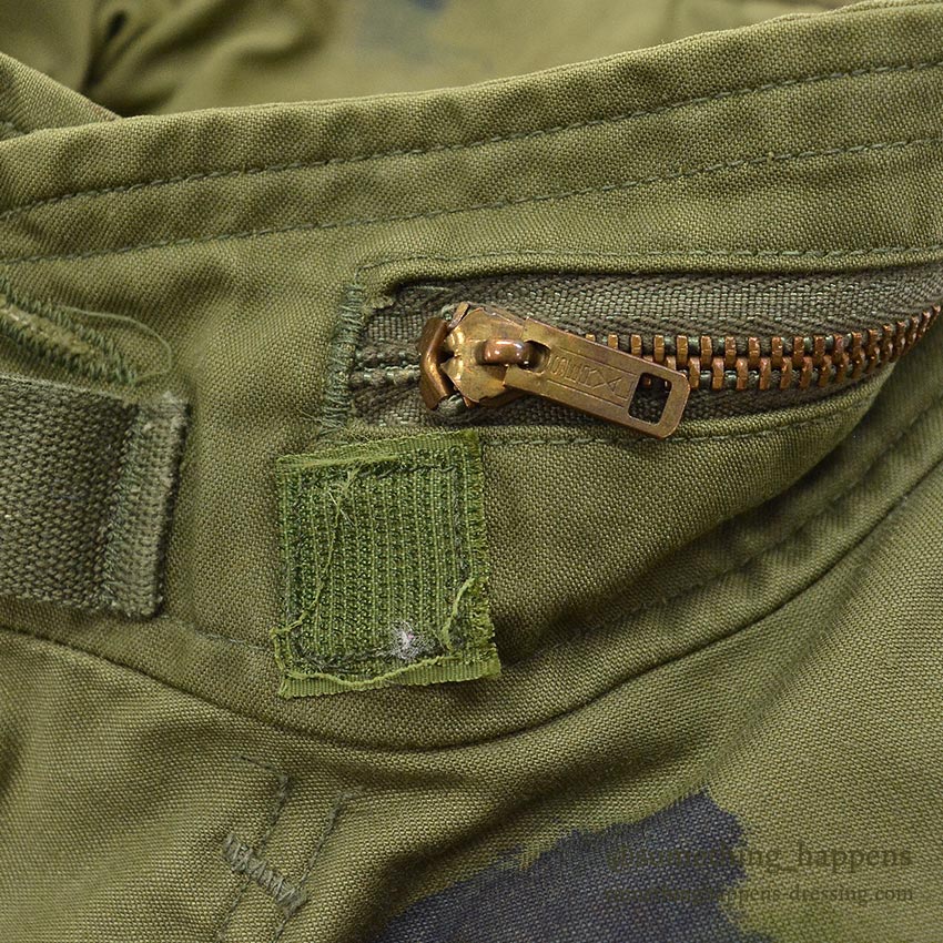1970's M-65 USN MIUW-604 HAND PAINTED CAMO FIELD JACKET WITH LINER... MR