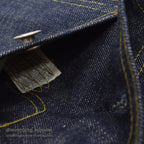 1940's DEADSTOCK FOREMOST BUCKLE BACK DENIM JACKET / LEATHER PATCH ... 36