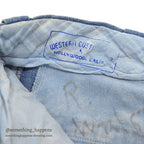 1960's UNKNOWN DENIM WORK TROUSERS / WESTERN COSTUME CO. ... W31/L31