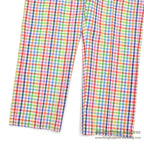 1970's DENHAM MULTICOLOR GINGHAM CHECK PANTS... W36/L28