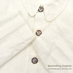 1990's CP SHADES LINEN WORK JACKET / WHITE ... M