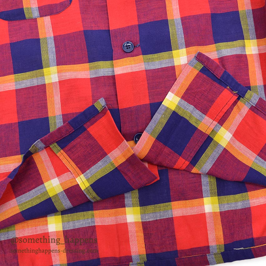 1950's NEW YORKER VIBRANT COLOR PLAID SHIRT ...