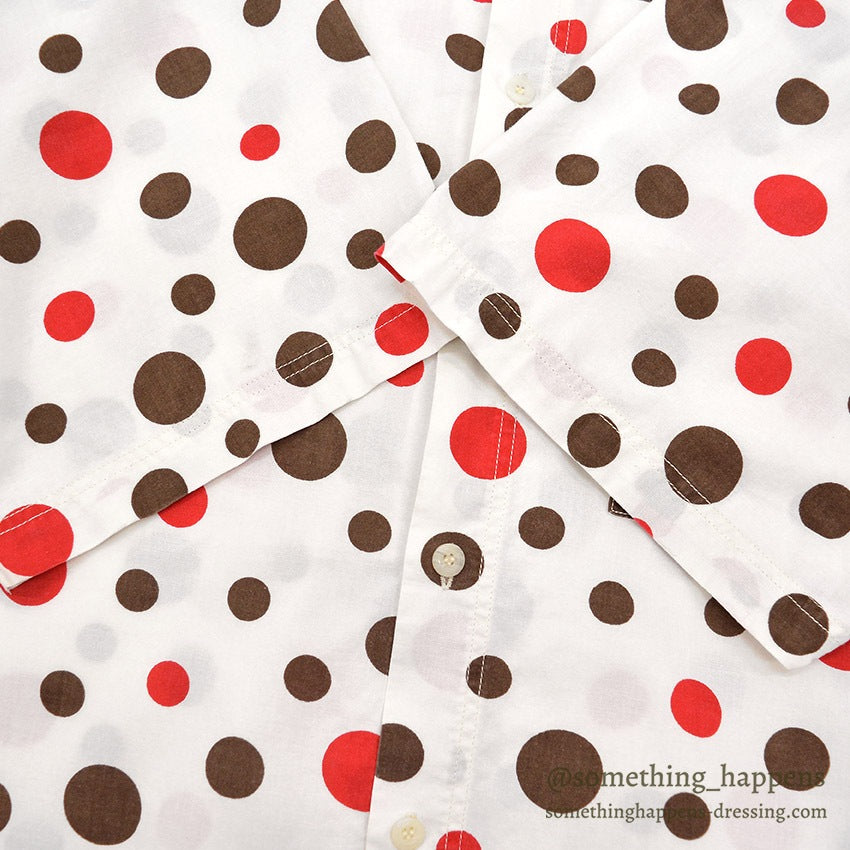 1990's SAHARA CLUB POLKA DOTS S/S SHIRT ... M