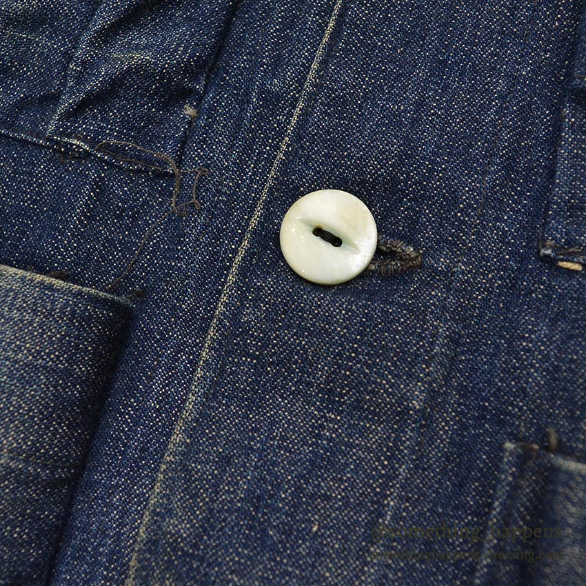 1920's~ DENIM HUNTING VEST / UNUSUAL, EXTREMELY RARE...