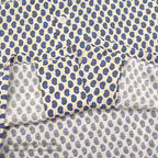 1960's KEY WEST PAISLEY-LIKE PATTERN SHIRT / BLUE ... M