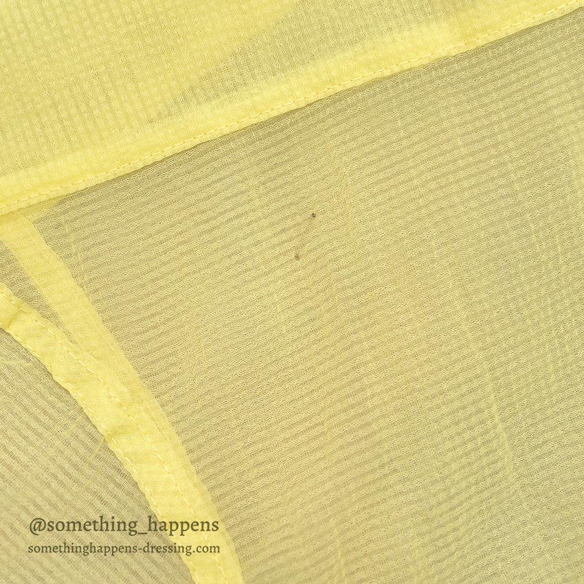 1950's~ DEADSTOCK DU PONT NYLON SEERSUCKER S/S SHIRT / LEMON YELLOW ... M