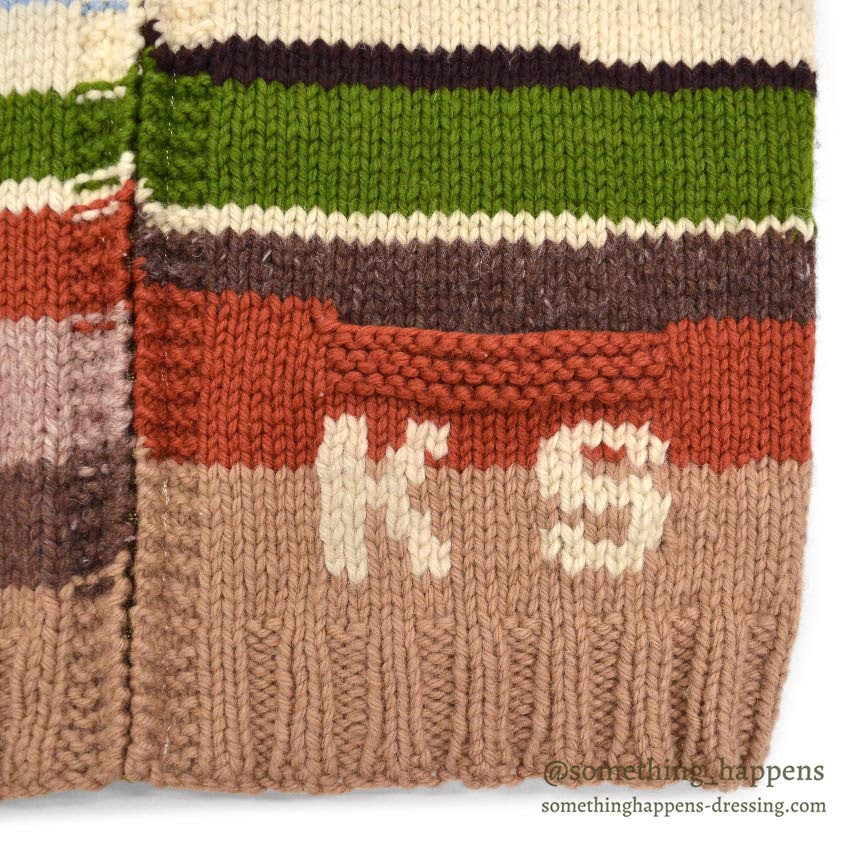 1960's~ MULTI COLOR HOME MADE COWICHAN VEST ...