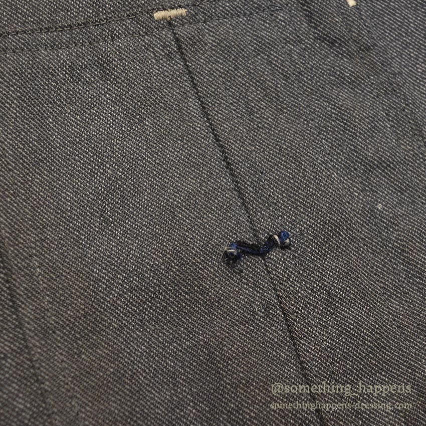 1930's MONTGOMERY WARD SALT AND PEPPER COVERALL / CHIN STRAP & SNAP BUTTON ...