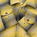 1940's~ YELLOW / BLACK PLAID DOUBLE MACKINAW WOOL JACKET / VERY RARE COLOR ...