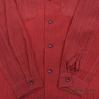 1950's DEADSTOCK GUYMONT DARK RED NYLON SHIRT ... L