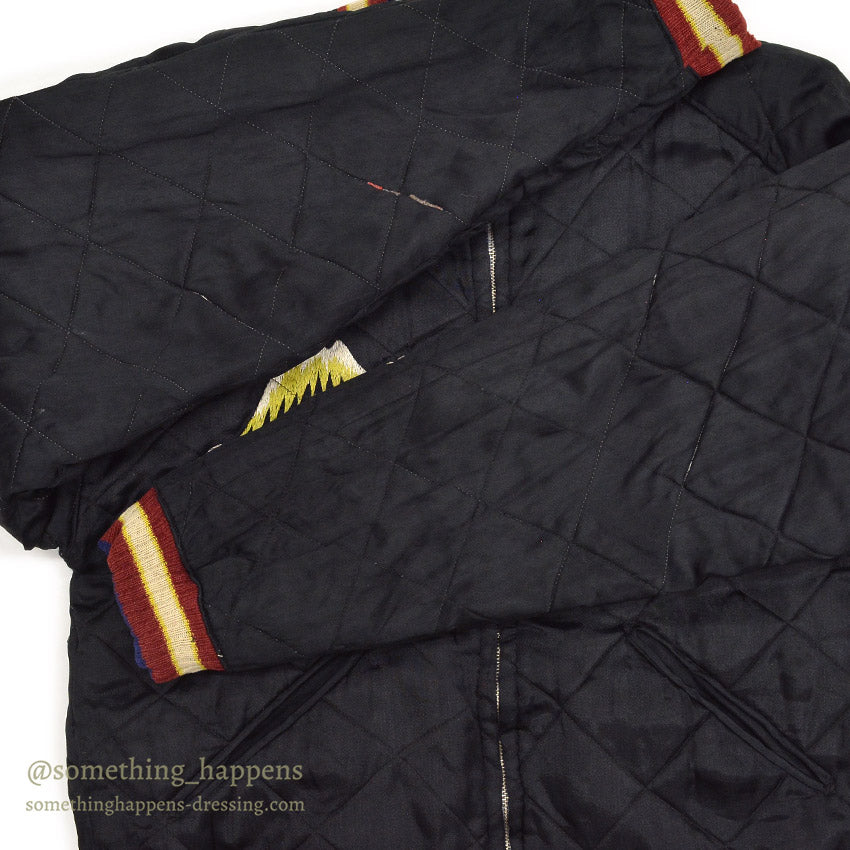 1950s JAPAN SOUVENIR JACKET (Sukajan) - Tiger Face, Mount Fuji, Eagle, Mitsuwa Zipper...