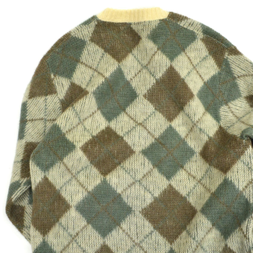 60's Jantzen Mohair Argyle V-Neck... L