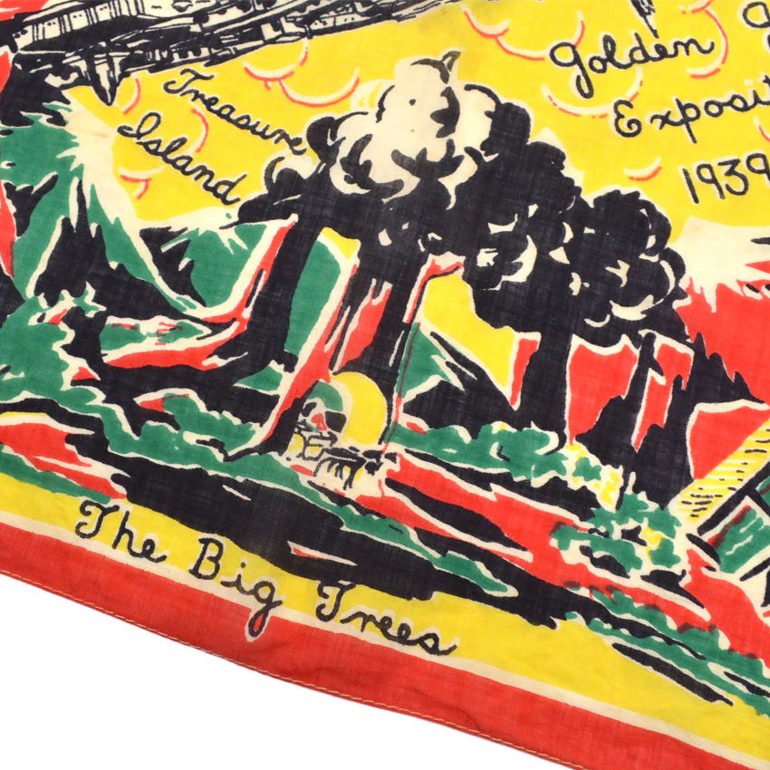 30's San Francisco World's Fair Advertising Bandana...