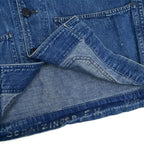 1940s US Navy Shawl Collar Denim Jacket with Stencil...