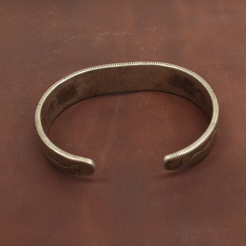 Early'' 1900's Navajo Swastika Ingot Silver Bangle...