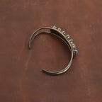 OLD ZUNI Needle Point Turquoise & shell Silver Bangle ...
