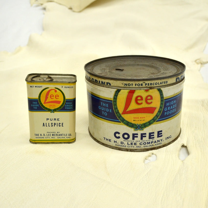~1930s HDLee Mercantile Co. Advertising 'Coffee Can & Spice Can Set' ...