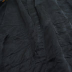 ~70's China Gown embroidery silk black...