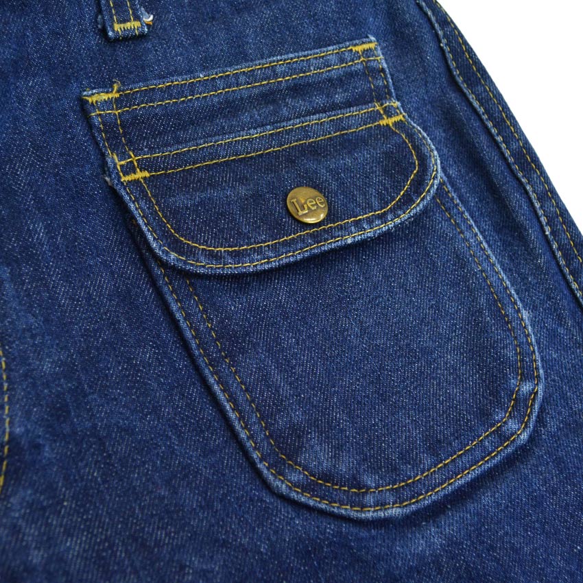 70's Lee 244-1347 デニムブッシュパンツ ストレート 濃紺 ...W34×L32