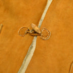 70's Mouton Jacket Wood Toggle Button...