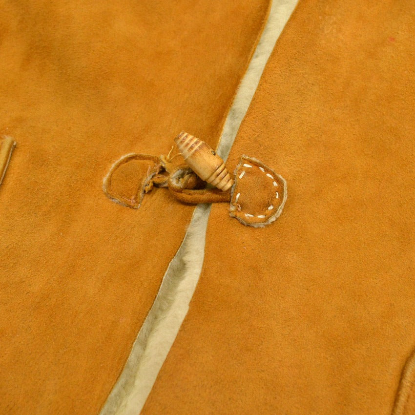 70's Mouton Jacket Wood Toggle Button...