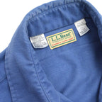 80's LLBean 'CHAMOIS CLOTH SHIRT' Blue... M