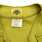 ~70's ideal fishing vest, lime green... M