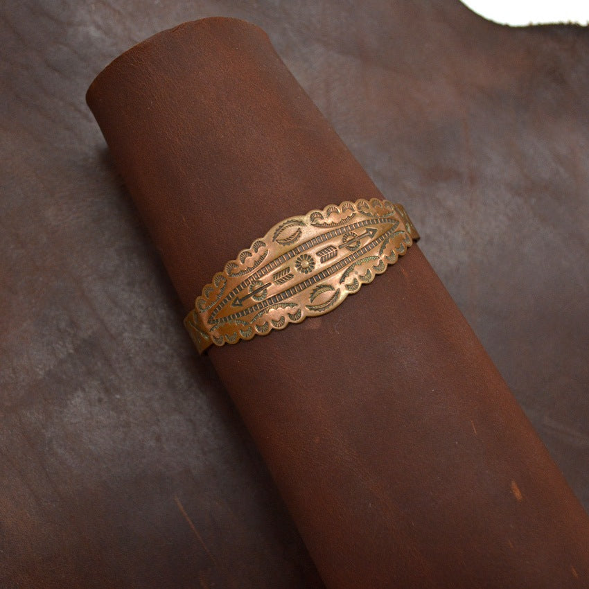 Circa 1930's~ Navajo Fred Harvey Style Copper Bangle...