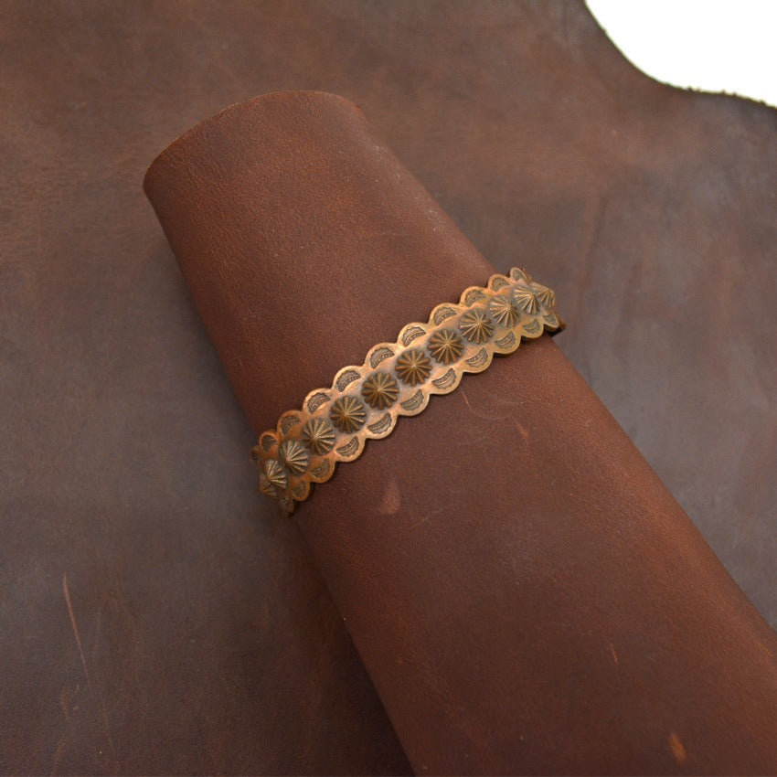 Circa 1930's~ Navajo Fred Harvey Style Copper Bangle... 1