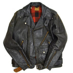 50's Genuine Horsehide FRONT QUARTERS Horsehide Double Riders Jacket... 40