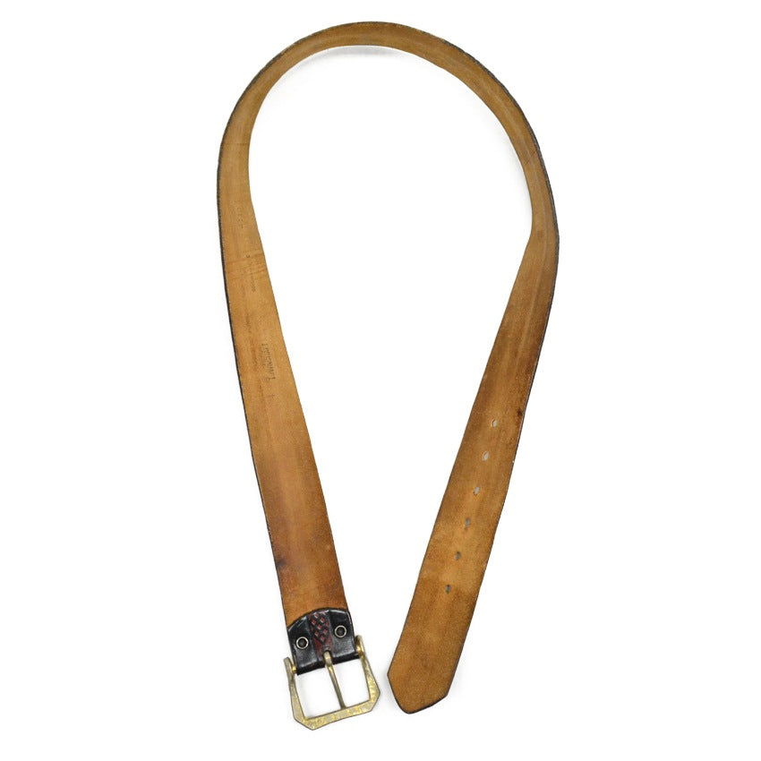 50's PENNEY'S TOWNCRAFT COWHIDE Belt with Brass Buckle...
