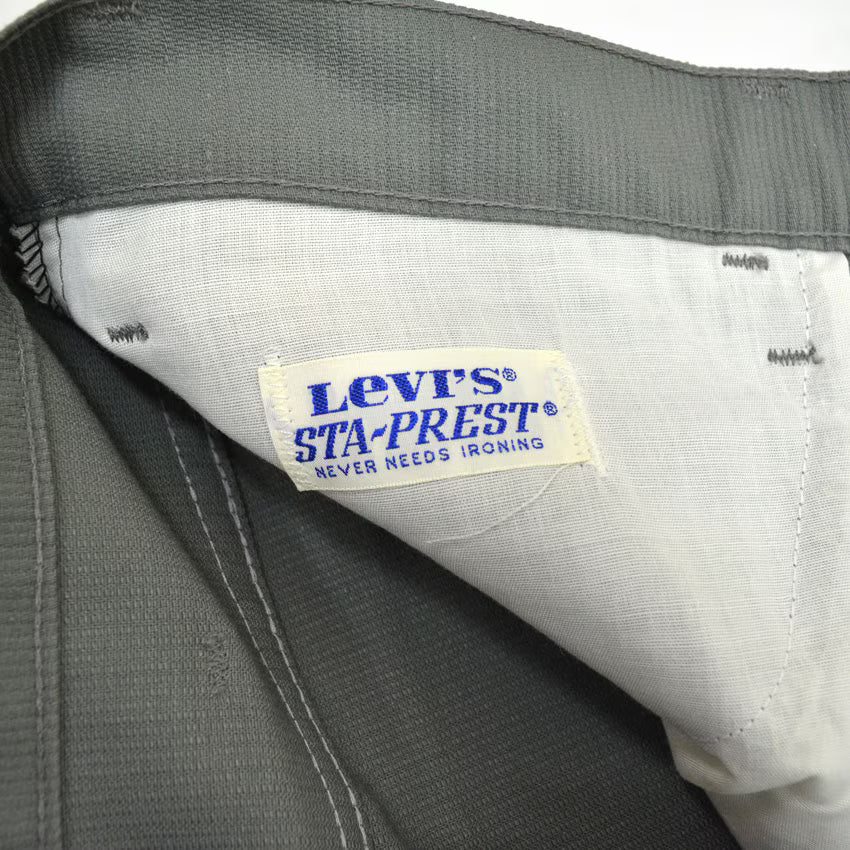 ~80's Deadstock Levi's 517 STA-PREST Pique Grey... W32×L34