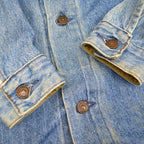 80's Levi's 'Oversized Patch' Denim Coat... S