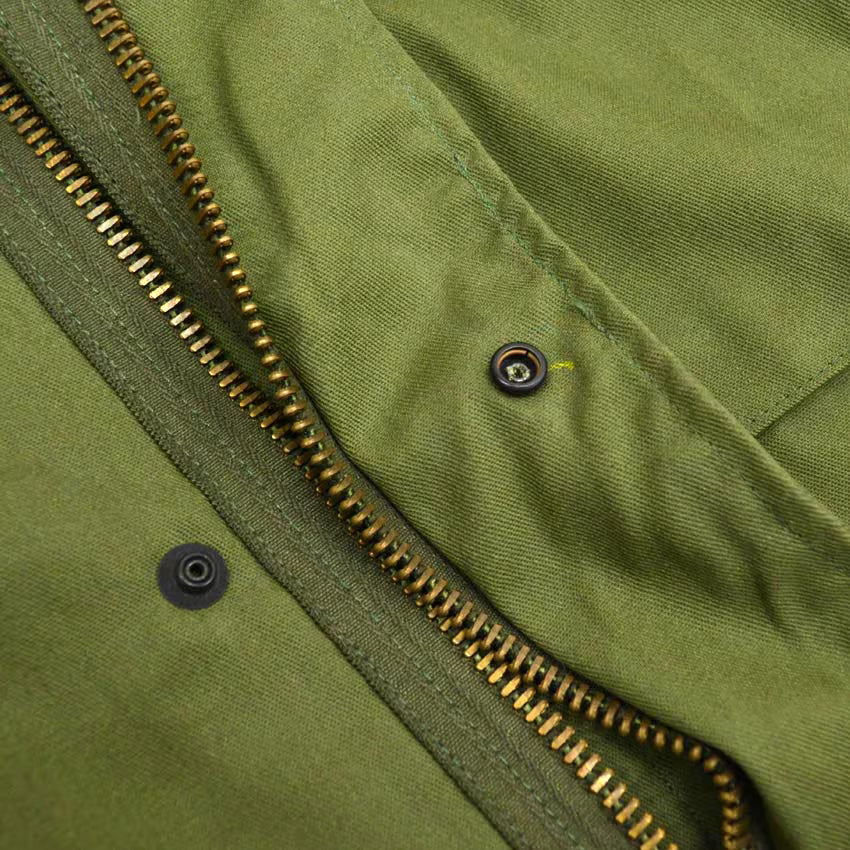 80's Deadstock USARMY M-65 OD 3rd Brass Zipper ... SR