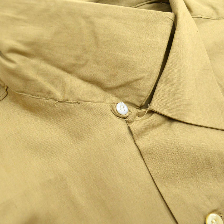 50's~ Deadstock GOLD STAR POPLIN S/S SHIRT...M
