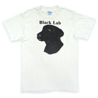 80s Hanes 'Black Lab' Labrador Retriever Dog Print T-Shirt... M