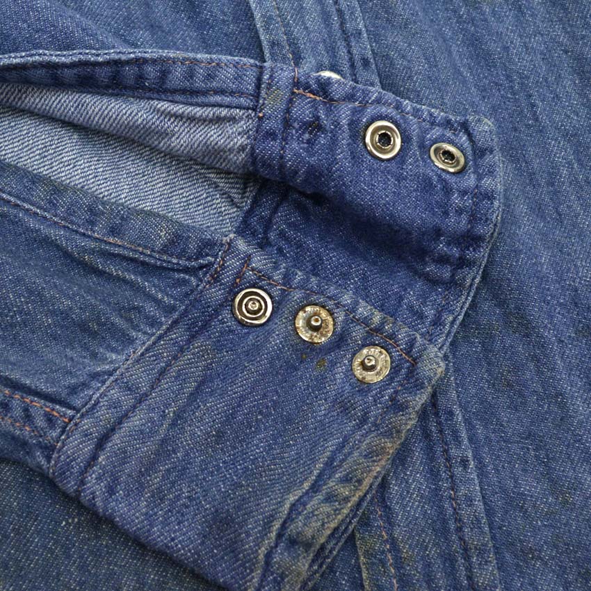 ~70's MONTGOMERY WARD VAT DYED DENIM SHIRTS...L