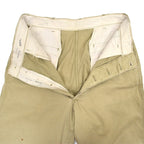 40's U.SARMY 1945 TROUSERS COTTON KAHKI CHINO ... W31 L31