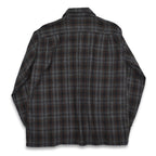 50's~ Ombre Check WOOL & RAYON Blend Shirts...