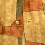 70's Lee Print Patchwork Boa Lining Coverall... Mint