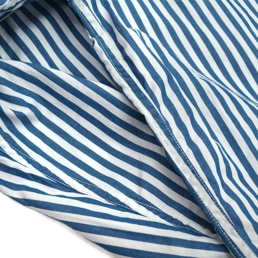 1980's BANANA REPUBLIC SAFARI & TRAVEL STRIPE SHIRT...S