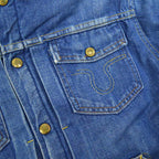 60's BIG SMITH Buckaroo Denim Jacket Orange Boa HIGE... 40