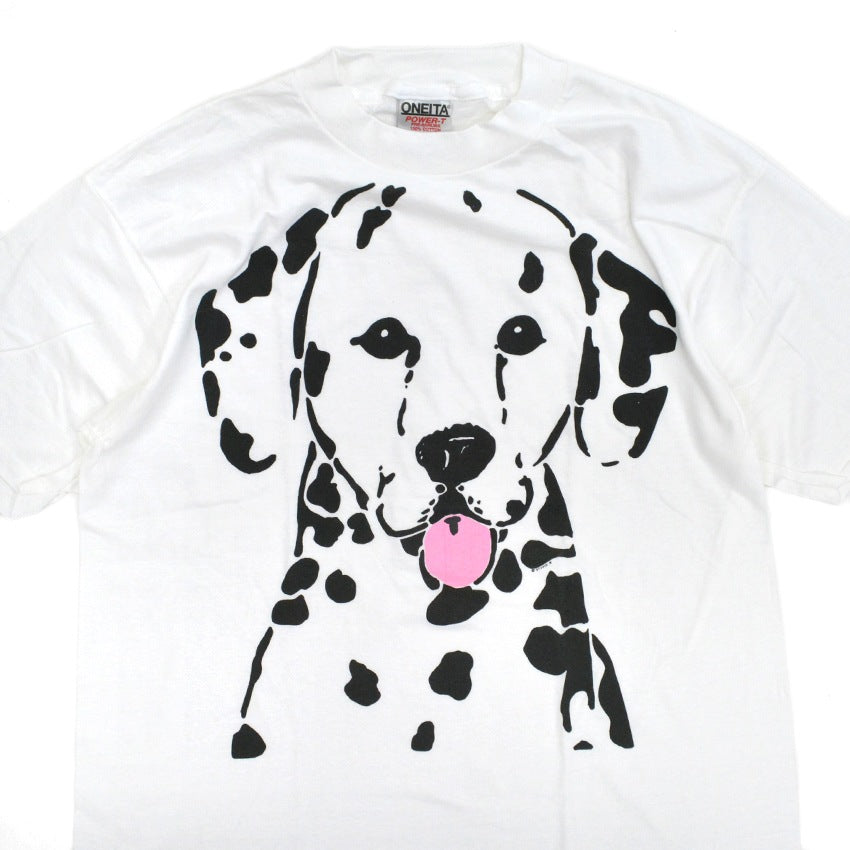 90's Deadstock ONEITA DALMATIAN DOG T-SHIRT...L